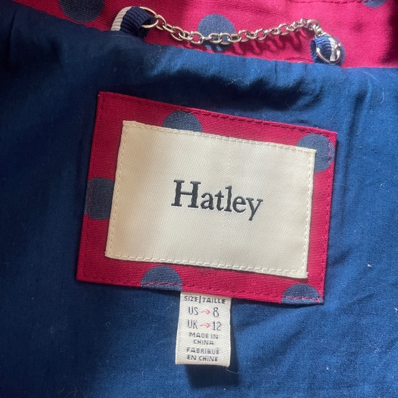 Hatley Blue and Red Polka Dot Coat - Picture 3 of 7